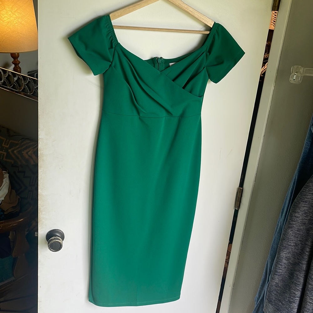 Emerald green dress, sz 8.
